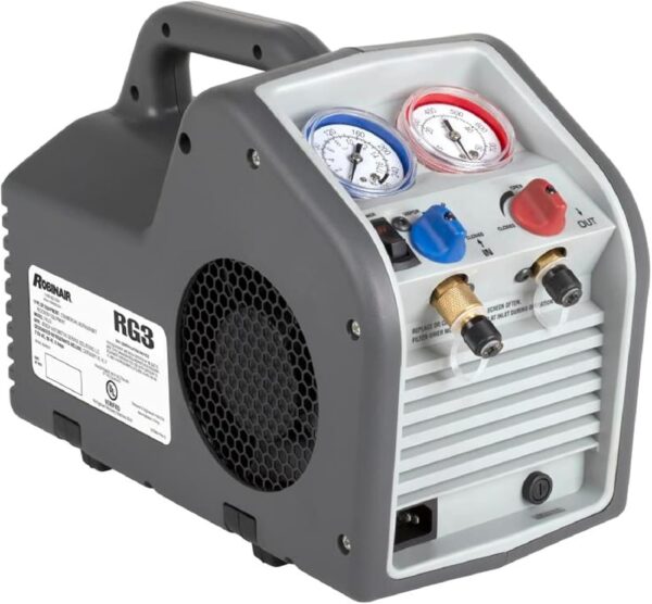 9b12f24d5ef5494a88db4dee1653f2da (Portable Refrigerant Recovery Machine – 115V, 60Hz, for Both Liquid and Vapor Refrigerant, White-Robinair